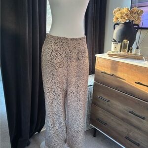 Brand NEW! Sanctuary Beige Leopard Print Wide Leg Pants